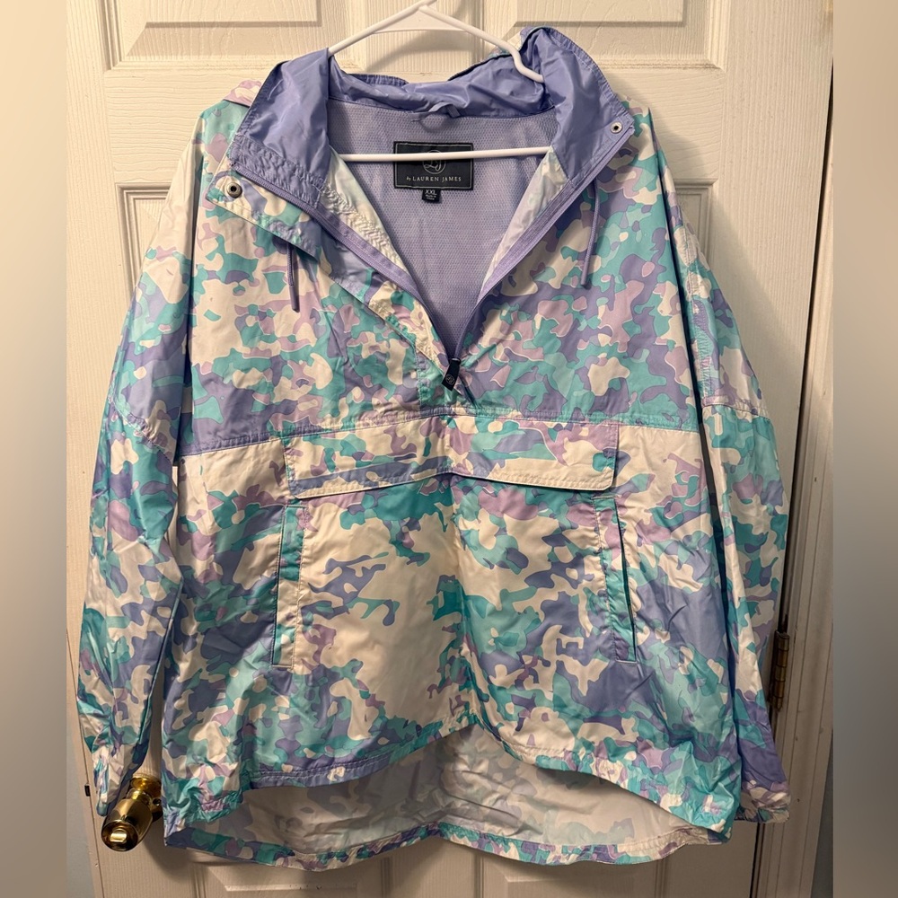 Lauren James Purple and Blue Rain Jacket